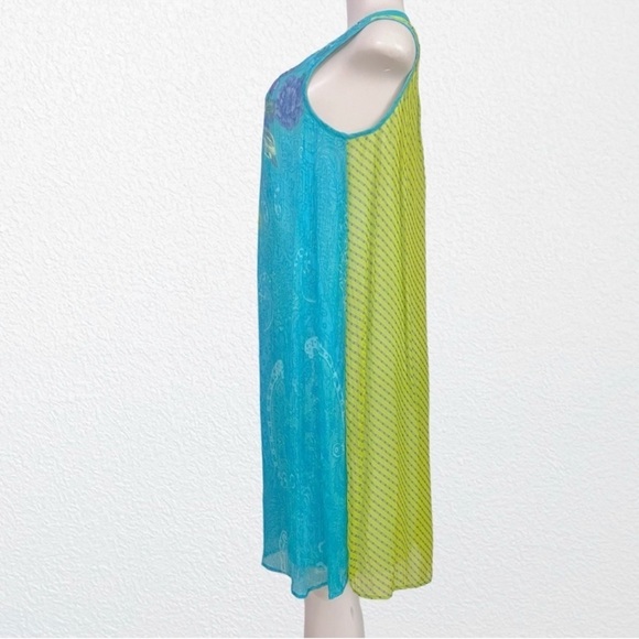 NWOT Soft Surroundings Boho Beach Retro Floral Sleeveless Swing Dress SZ M - Picture 4 of 11